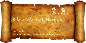 Körmöczi Margit névjegykártya